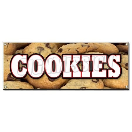 Signmission COOKIES BANNER SIGN fresh baked homemade warm delicious chocolate chip oatmeal B-Cookies